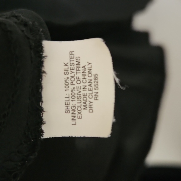 Sexy Y2K 100%Silk Black Waist Defined Size Medium Sexy Flirty Feminine Whimsical - Picture 12 of 12